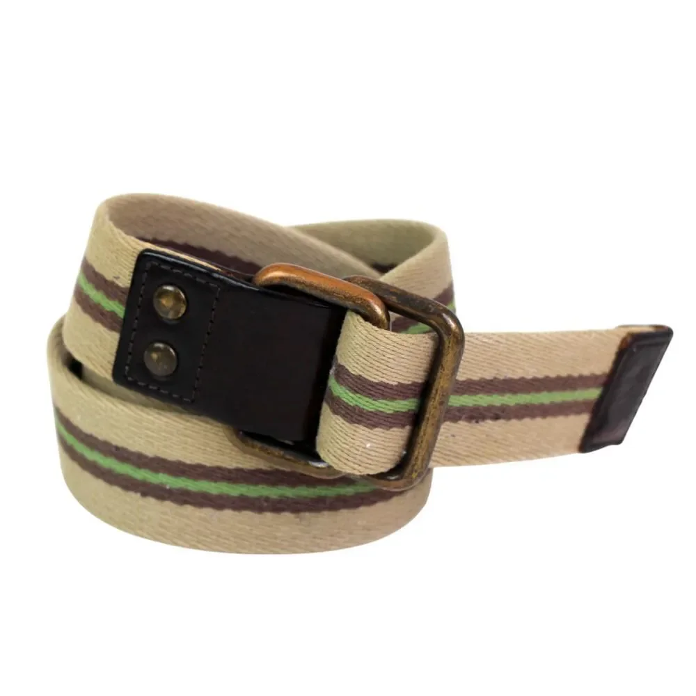 Gap BROWN REAL LEATHER BEIGE CANVAS 1 1/2